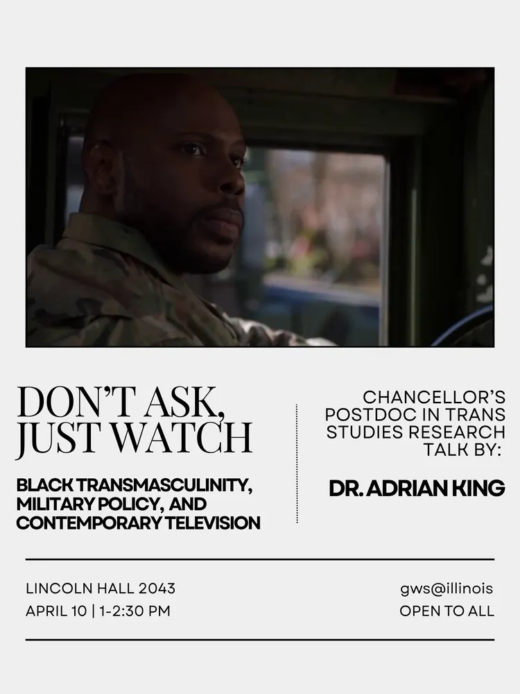 Poster for Talk by Dr. Adrian King on April 10, 1-2:30pm Lincoln 2043